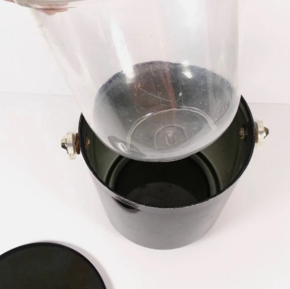 Vintage 1960's MCM Insulated 3 Piece Lucite Ice Bucket by Styson Art Products